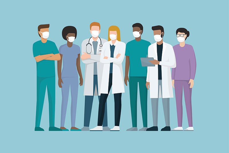 cartoon medical staff